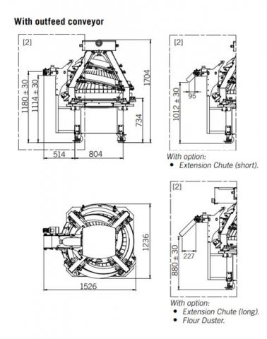 bakery machine conical rounder for producing rounded dough pieces glimek